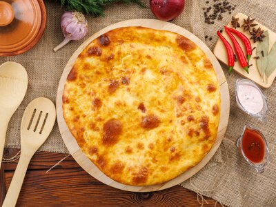 Пирог с курицей и грибами