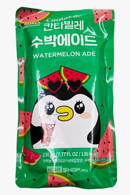 Напиток безалкогольный сокосодержащий Cantabile Watermelon Ade со вкусом арбуза, 230 мл