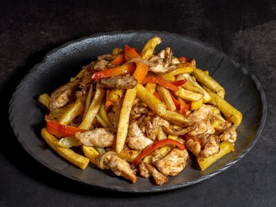 Фри с курицей