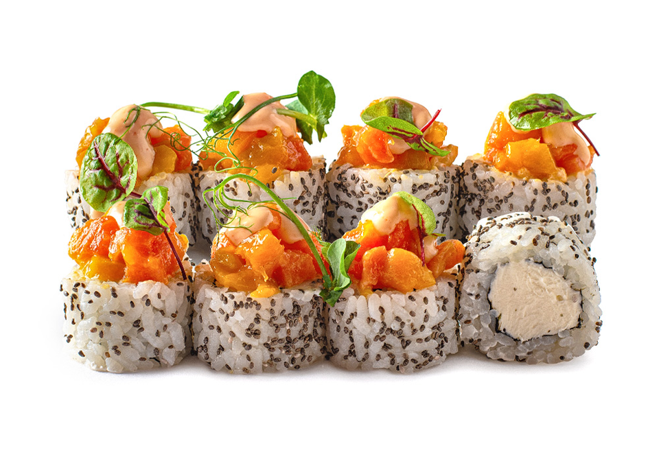 Тартар лосось с манго