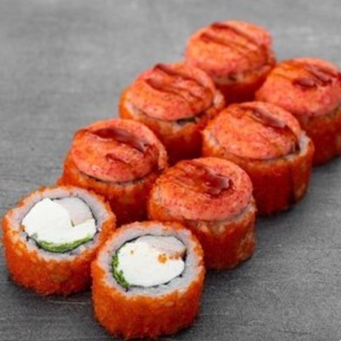 Запеченный ролл с курицей