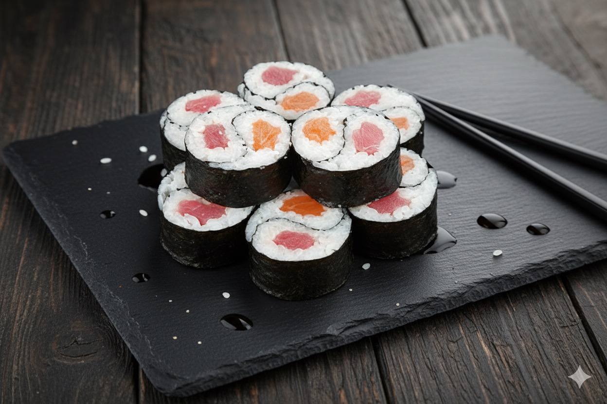 Ролл "Инь янь тунец лосось"