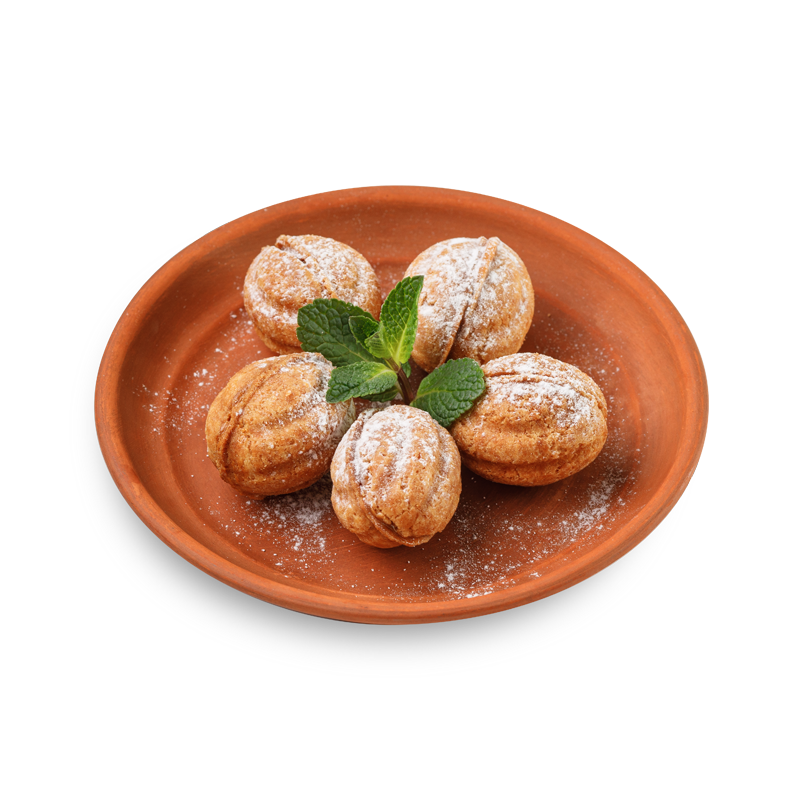 Орешки со сгущёнкой и грецким орехом (5 шт.)