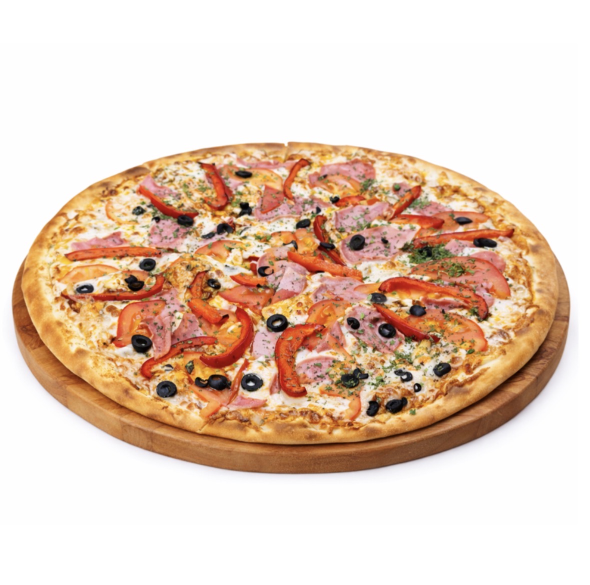 Ветчина и курица 40см пышное  тесто