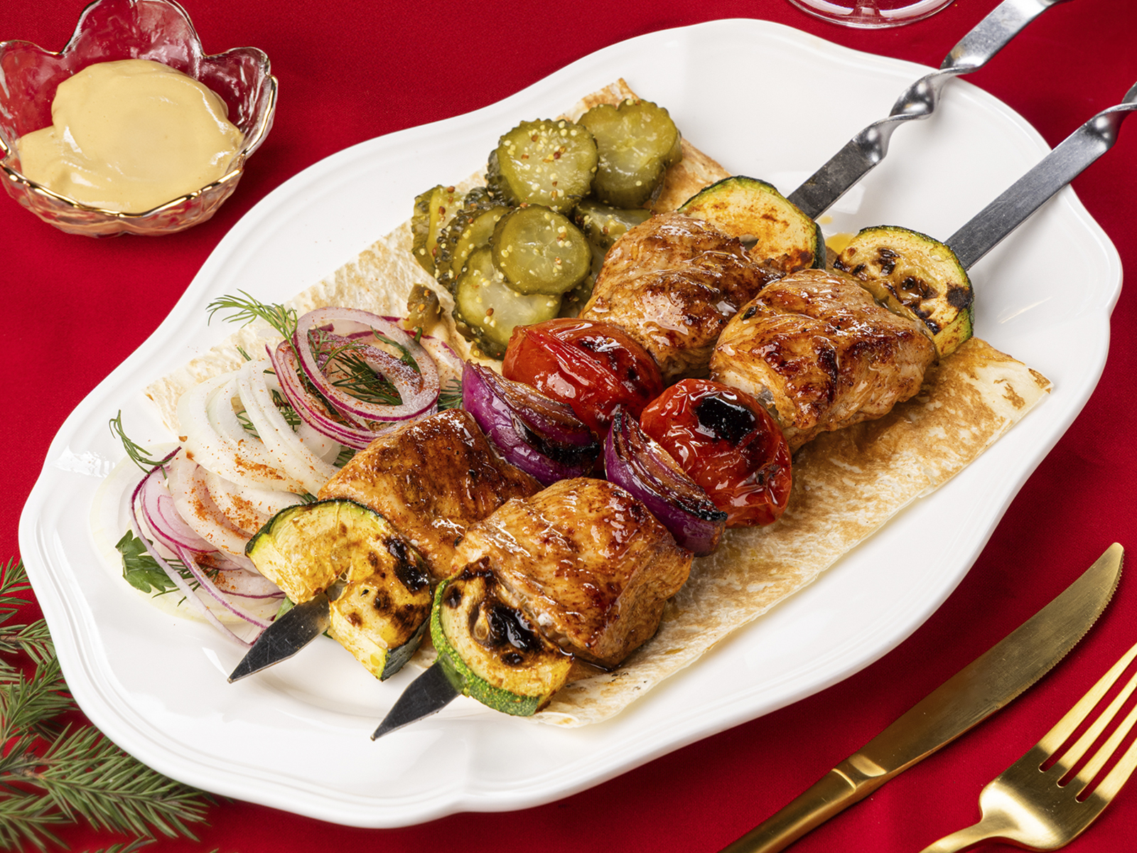 Шашлык праздничный из индейки