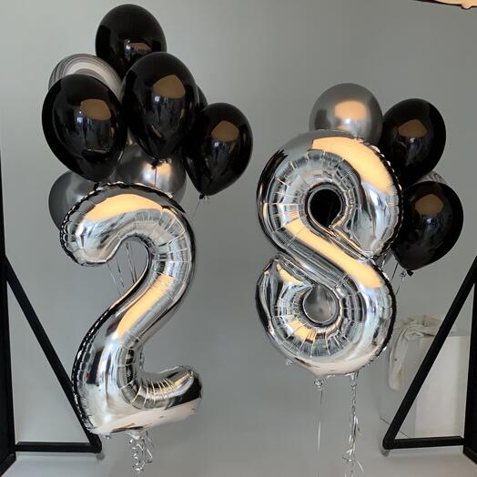 Набор Шаров мальчику мужчине цифры любые