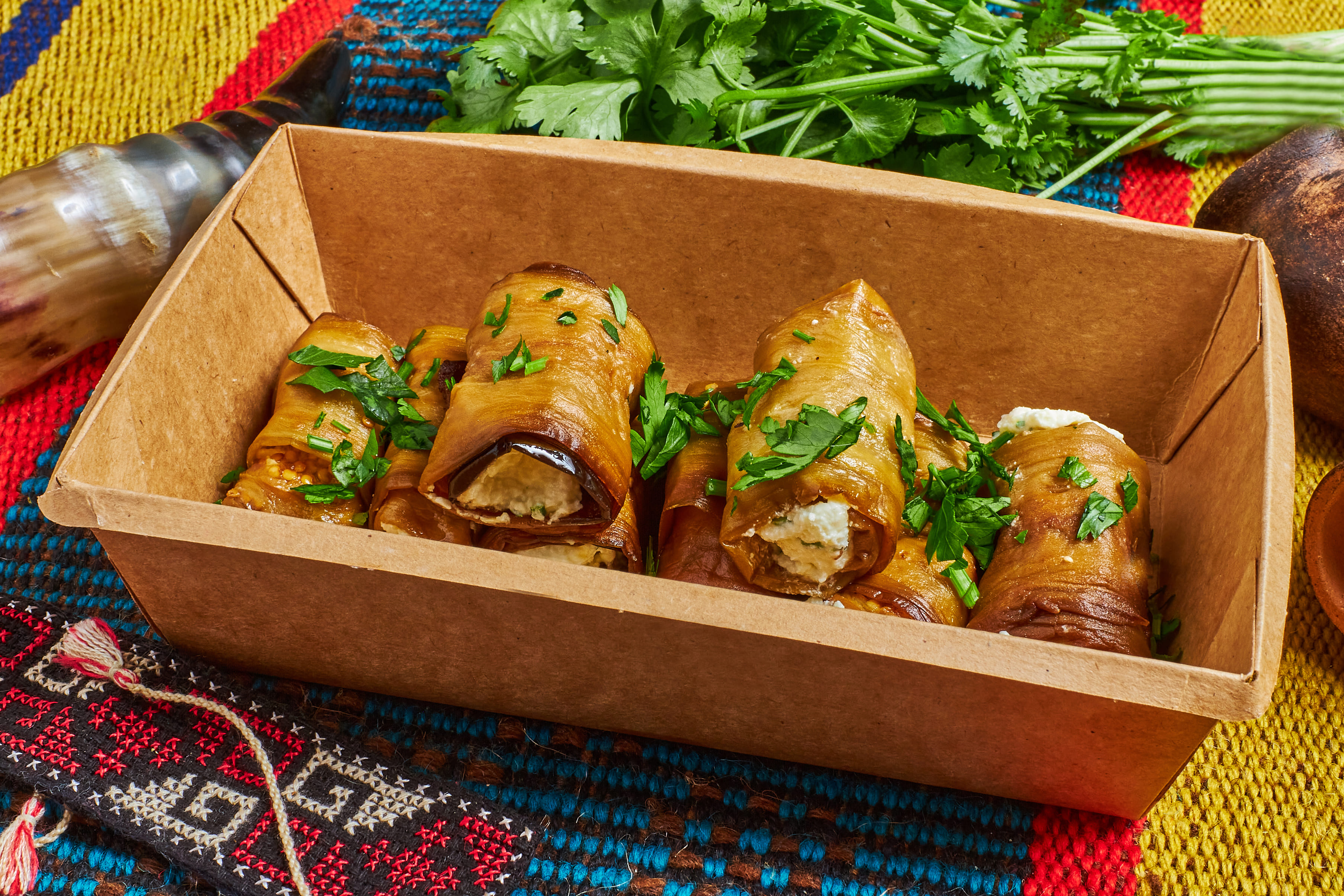 Рулетики из баклажанов - сыр с чесноком