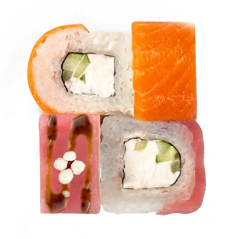 Филадельфия микс с лососем и тунцом