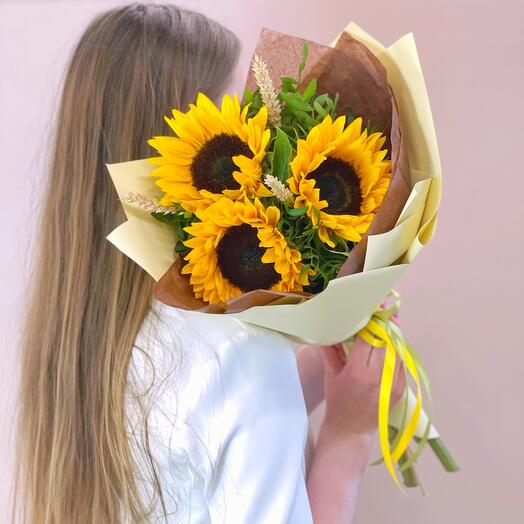 Подсолнухи с колосками