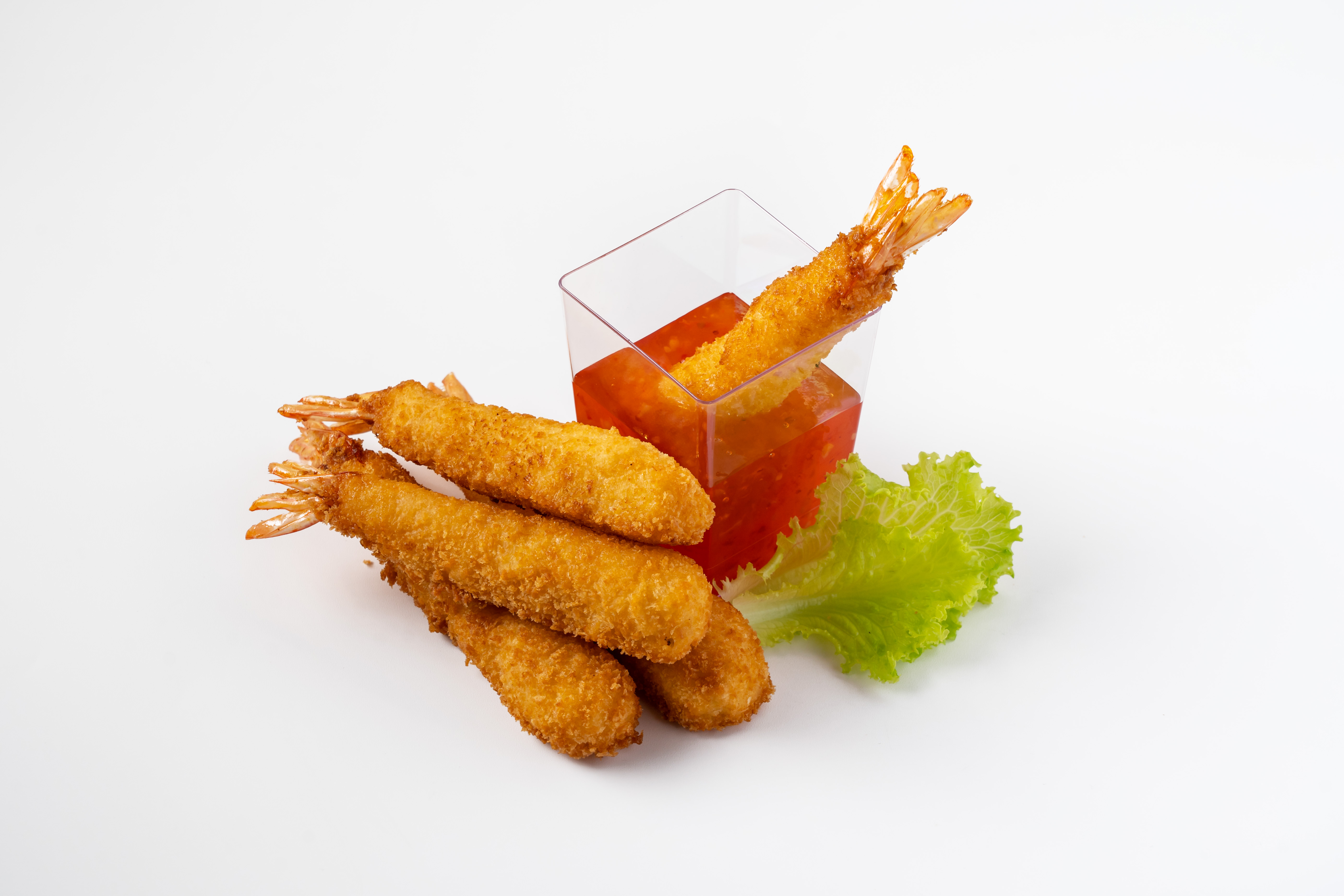 Креветки Темпура с соусом Сладкий  Чили