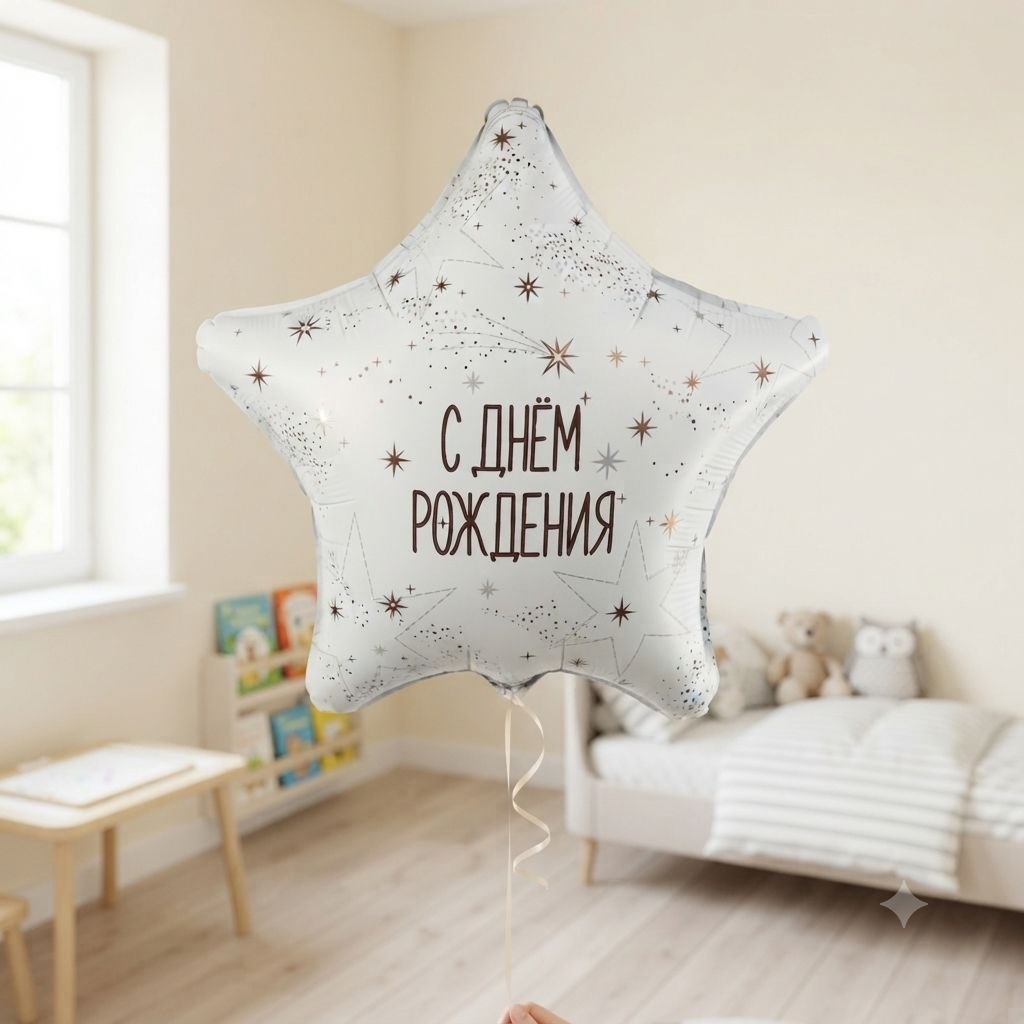 Шар фольгированный с гелием 1 шт.