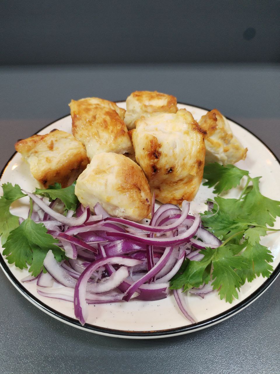 Шашлык из куриного филе грудки (готовый)