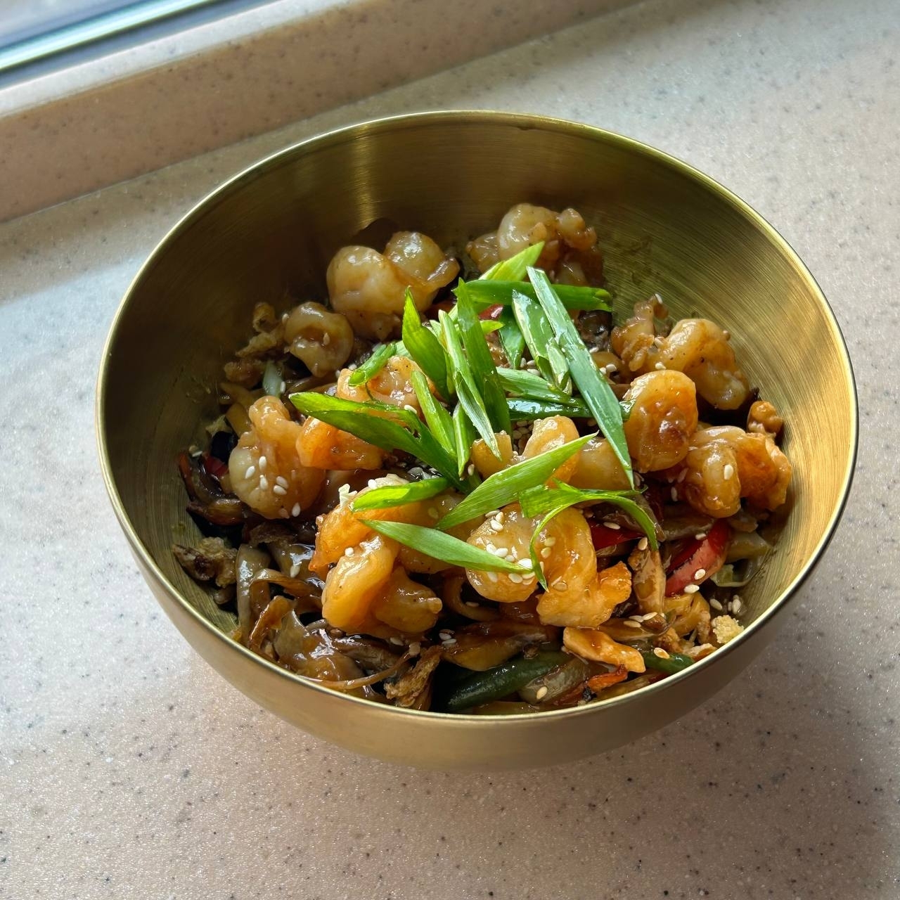 WOK с креветкой