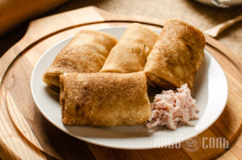 Блинчики ветчина сыр