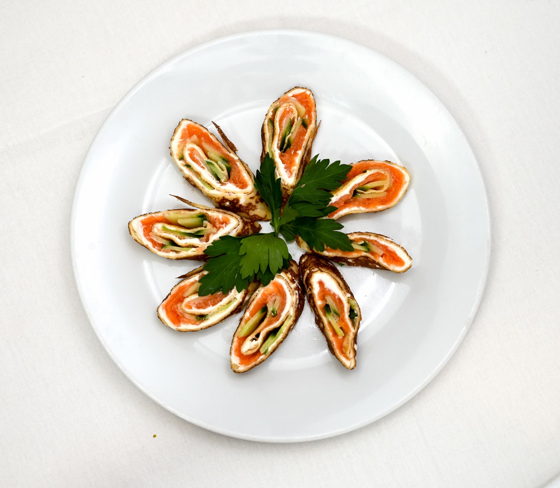 Блины с семгой