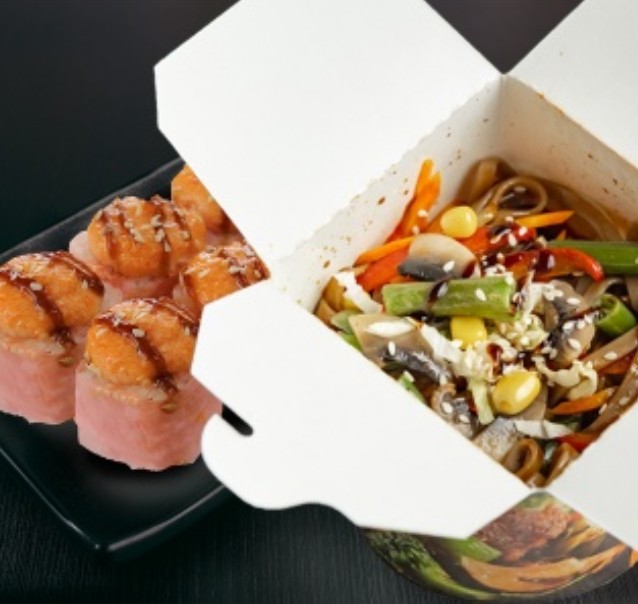 Комбо №3 (Вок с овощами + ролл дня)