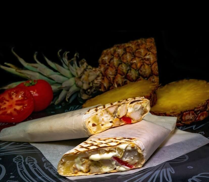Шаурма Гавайская с курицей