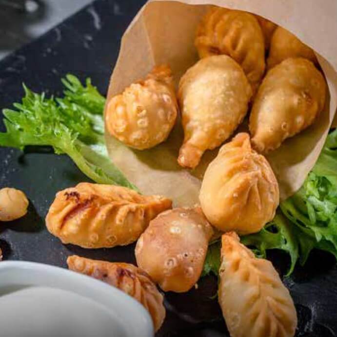 Кюрза жаренная со сметаной из баранины