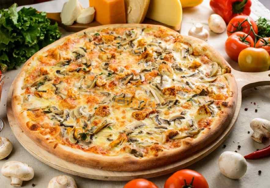 Пицца курица с грибами 33 см