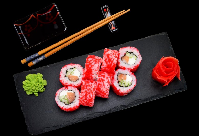 Холодный ролл Калифорния с лососем