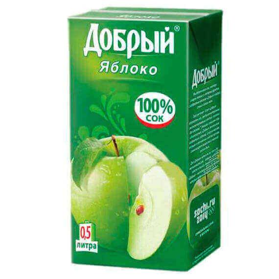 Сок с трубочкой в ассортименте 0.2л