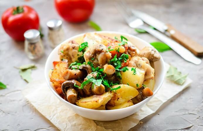Картошка с грибами