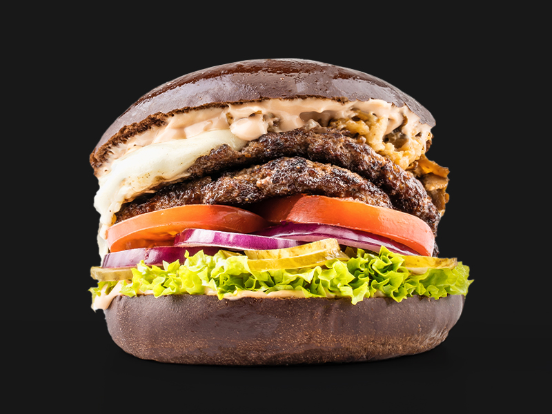 Бургер Грибной Black Angus двойной