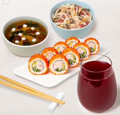 Бизнес-ланч Сытный L с морсом из черной смородины