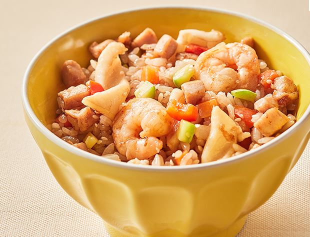 Тяхан с креветками