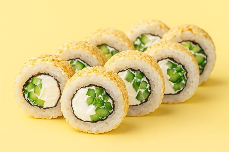 Ролл Филадельфия в кунжуте