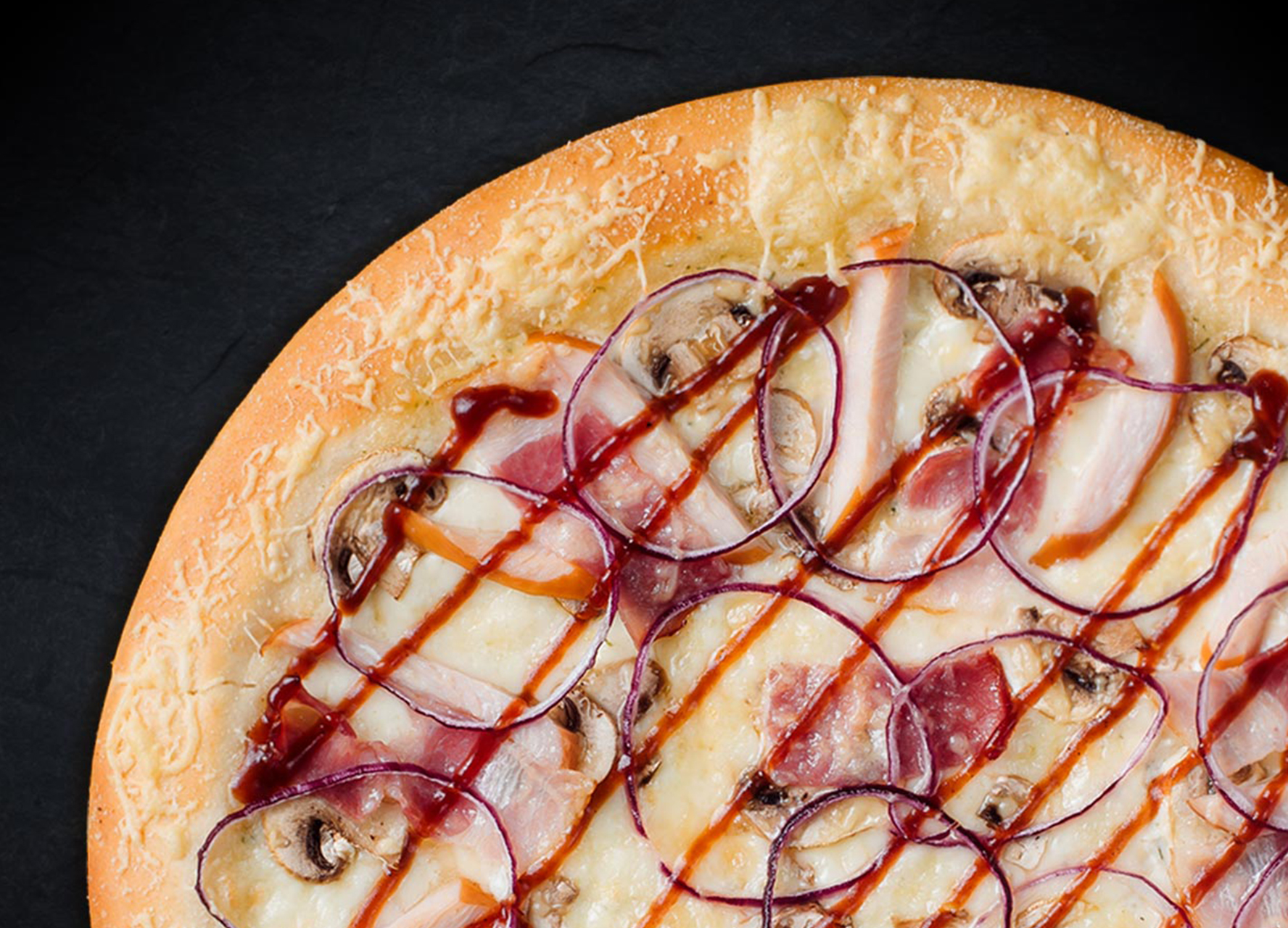 Чикен Барбекю 40 см (толстое с сыром)