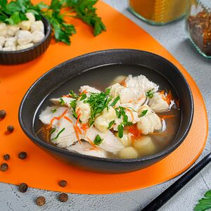 Куриный бульон с ньокками