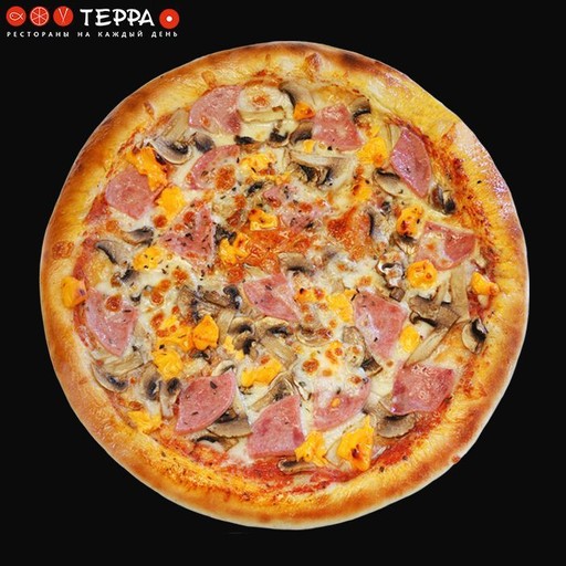 Пицца С ветчиной и грибами
