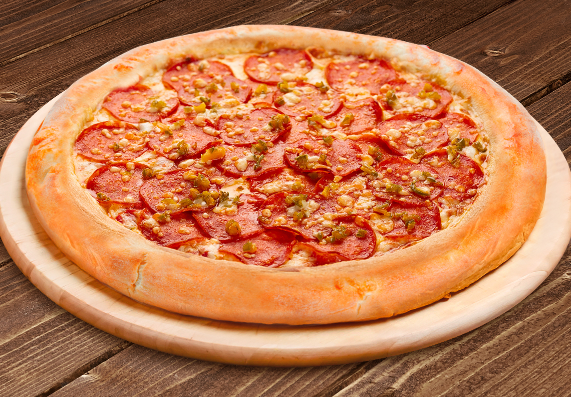 Пицца Дьябло де люкс 30 см на тонком тесте