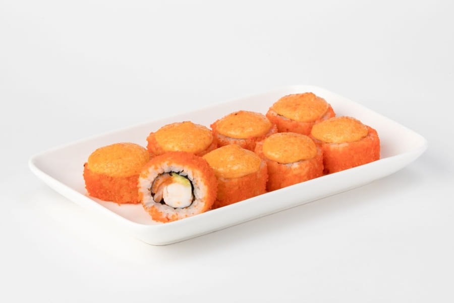 Запечённый лосось с креветкой