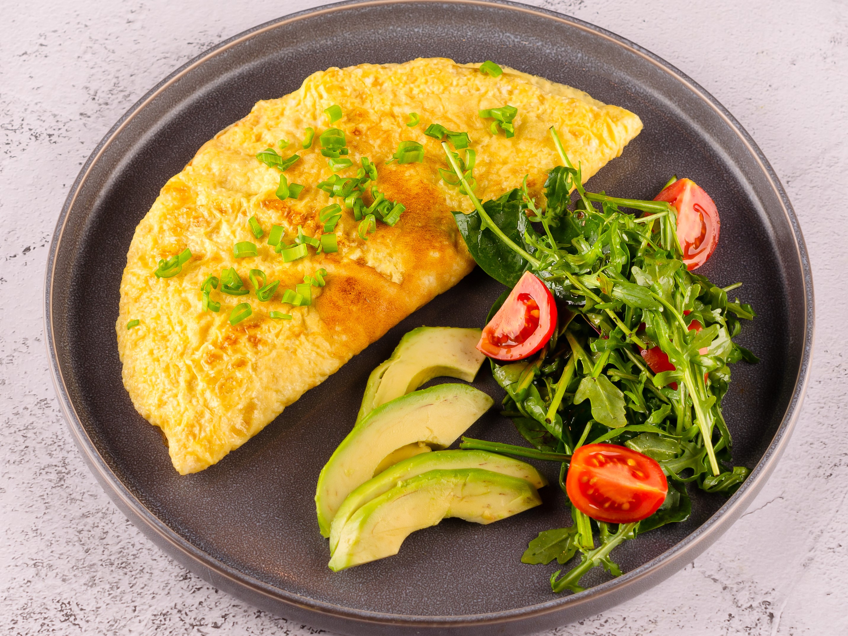 Французский омлет с ветчиной