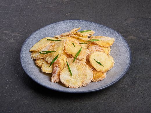 Слайсы - чипсы во вкусе Сырный снег