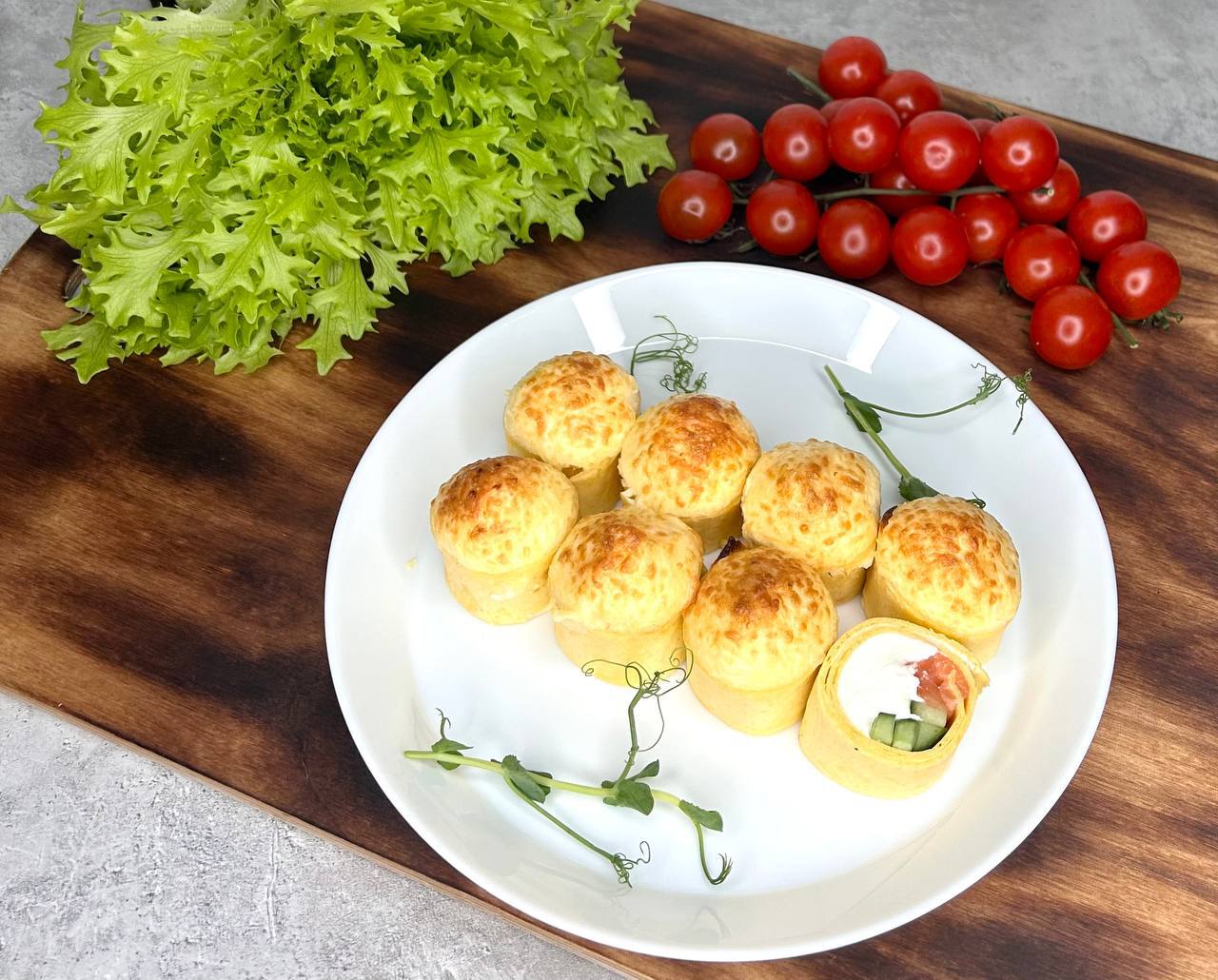 Тортилья с лосоем хот