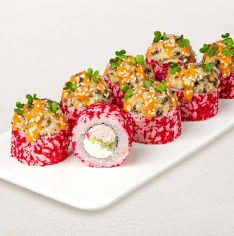 Шеф ролл с угрем запеченный ролл