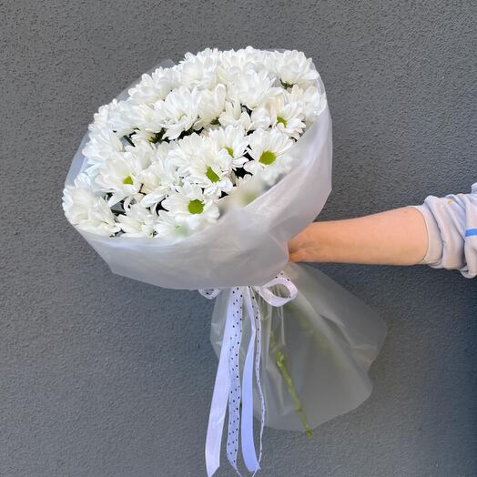 Большой букет хризантем-ромашек