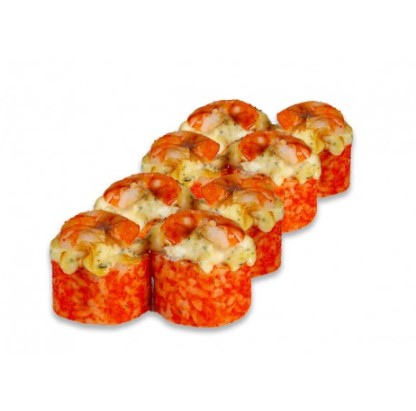 Запеченный с королевской креветкой