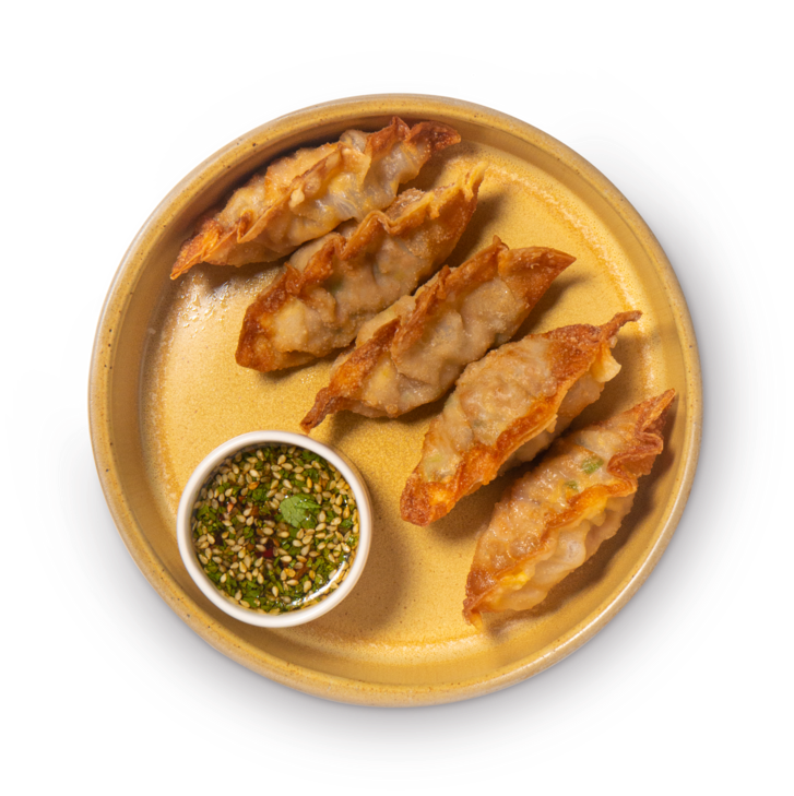 Гедзе с курицей жаренные