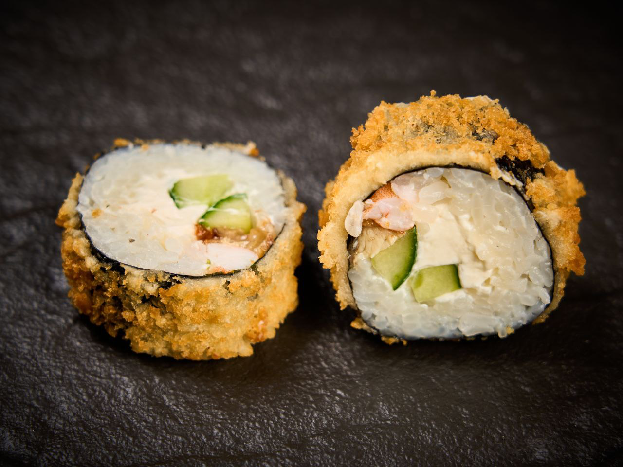 Жареный с креветкой