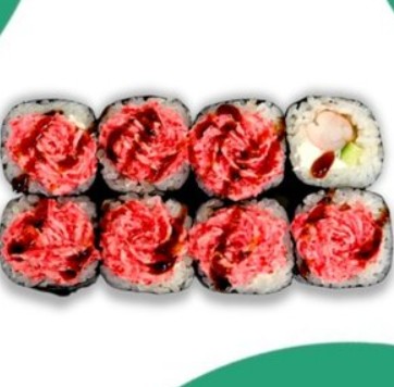 Запеченный ролл с креветкой