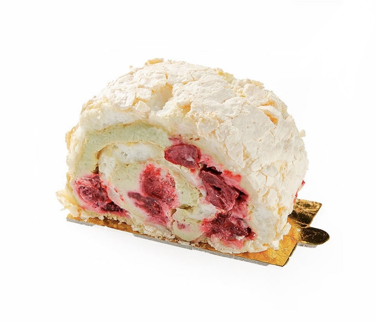 Рулет меренговый вишня-фисташка