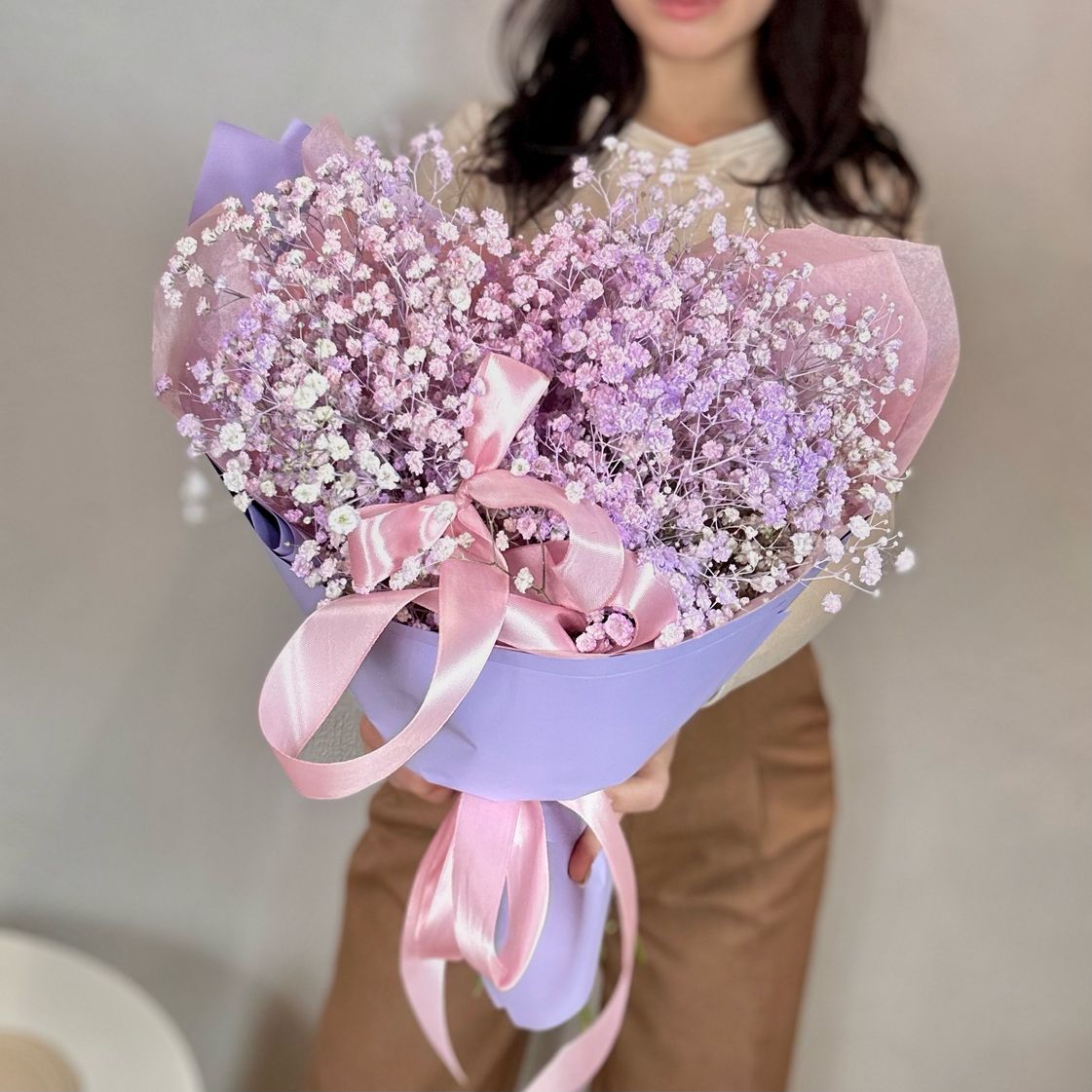 Милые розово - сиреневые гипсофилы