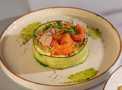 Оливье с лососем