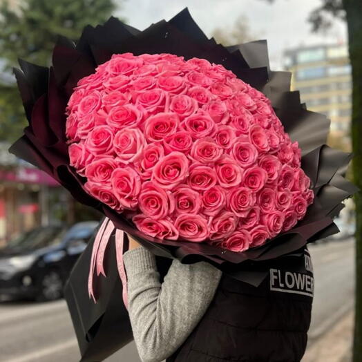 51 Роза розовая стильно