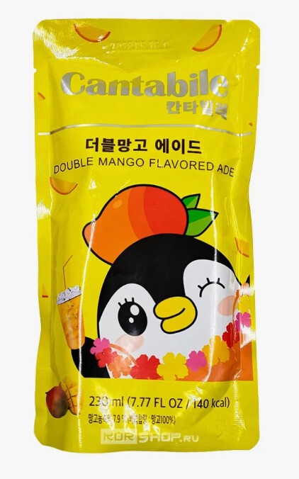 Напиток безалкогольный сокосодержащий Cantabile Double Mango Ade со вкусом манго, 230 мл