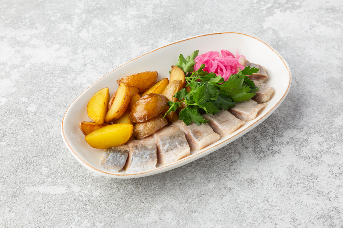 Филе поморской сельди с картофелем